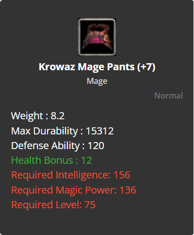 Krowaz Mage Pants +7